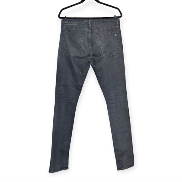 Rag & Bone Standard Issue Fit 1 Extra Slim Jeans Shelter Holes Black Grey 29x34 - Picture 3 of 8